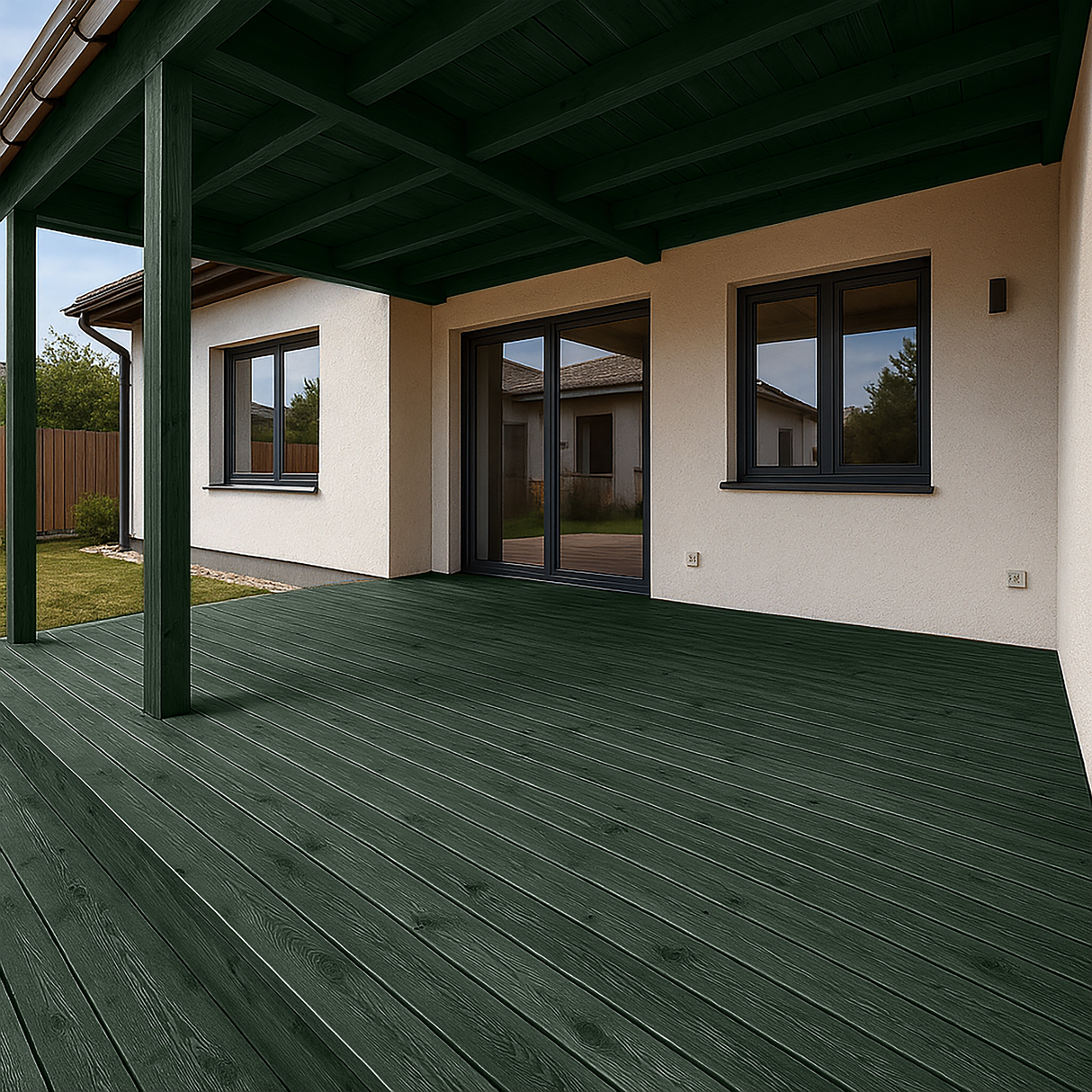 Lazura 3 in 1 pentru Lemn, Forest Green, LO.20.15 T