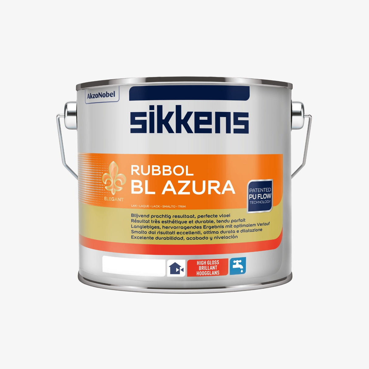 Vopsea Interior pentru Pereti, Sikkens Rubbol BL Azura, Aspect Lucios