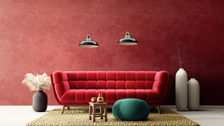 Rosu in designul interior: 5 idei creative